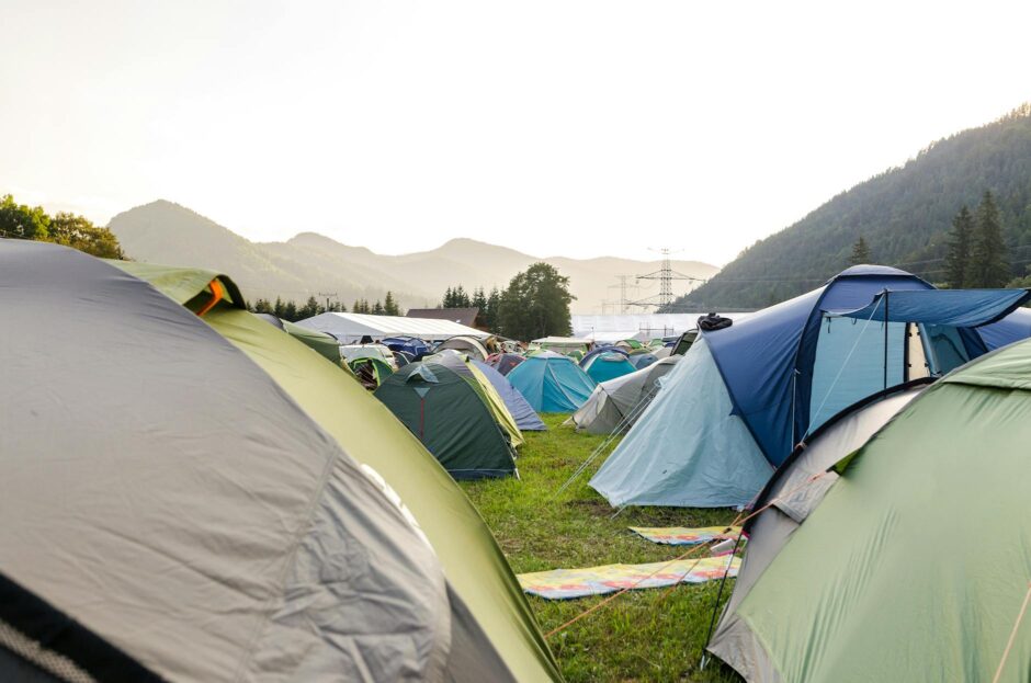 tents on the ground